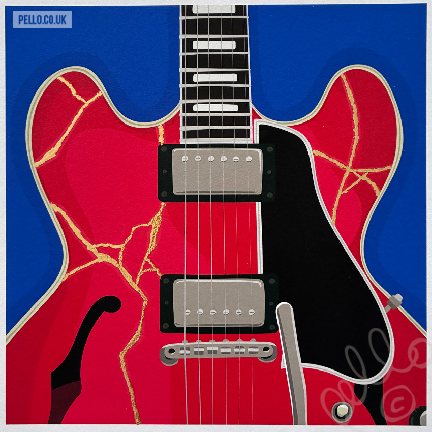 Oasis Reuinion Guitar art by Pello